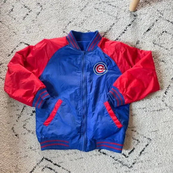 Youth Majestic Chicago Cubs Baseball Jacket Reversible Size 10-12 - Picture 2 of 11